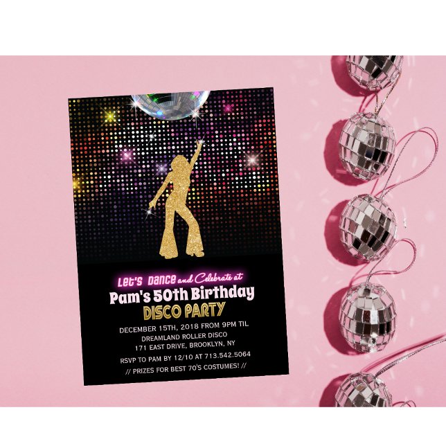 ANY AGE - Disco Birthday Party Invitation (Creator Uploaded)