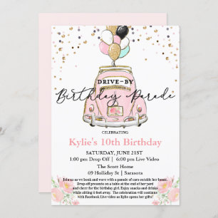 ANY AGE - Drive By Birthday Party Invitation