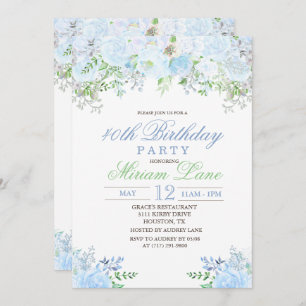 ANY AGE - Floral Birthday Party Invitation