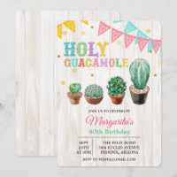 ANY AGE - Holy Guacamole Birthday Invitation