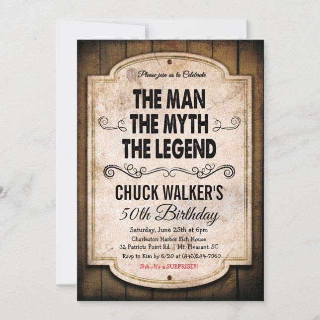 ANY AGE - Male Fishing Birthday Invitation (Front)