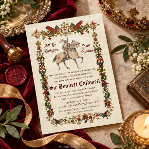 ANY AGE - Mediaeval Renaissance Birthday Invitatio Invitation