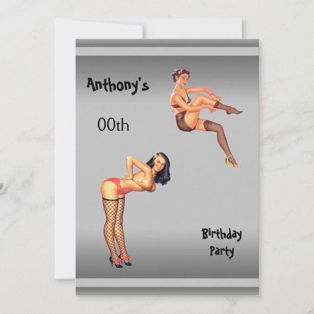 Any Age Men's Birthday Party Invitation (Front)