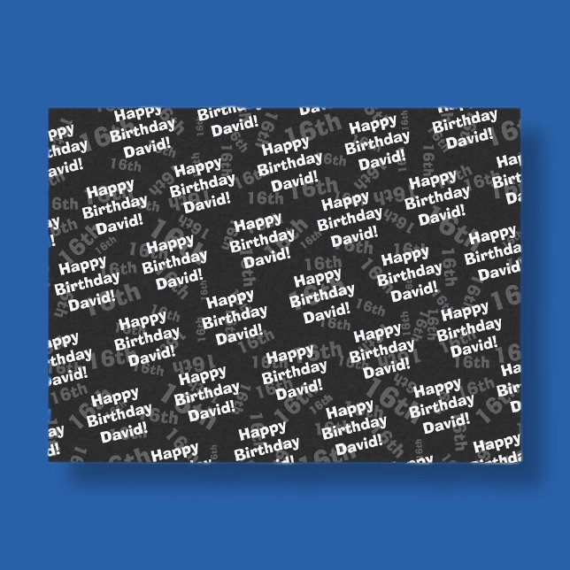 Any age & name personalised happy birthday tissue paper (Creator Uploaded)