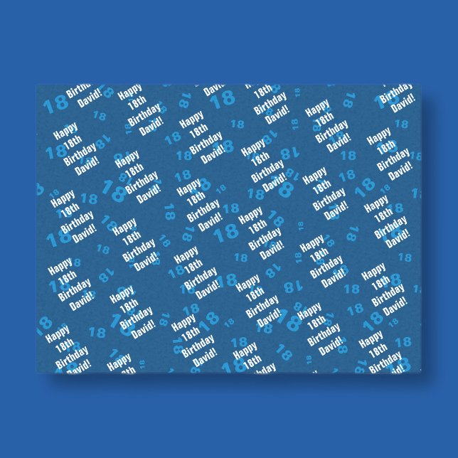 Any age & name personalised happy birthday tissue paper (Creator Uploaded)