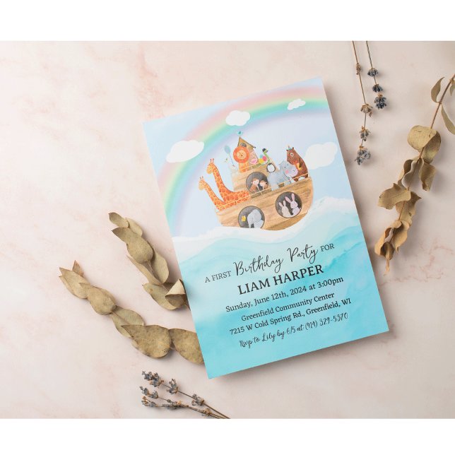 ANY AGE - Noah's Ark Birthday Invitation (Creator Uploaded)