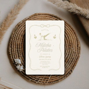 Any age pilates birthday party invitation