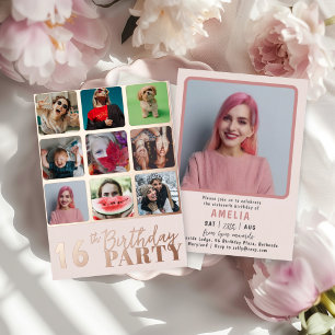 Any Age Rose Gold & Pink Birthday Party