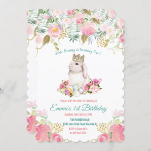 ANY AGE - Some Bunny Birthday Invitation