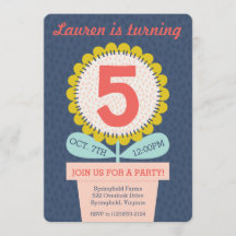 Any-Age Sunflower Birthday Invitation