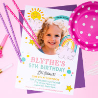 ANY AGE - Sunshine and Rainbow Birthday Photo