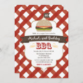 ANY AGE SURPRISE BBQ BIRTHDAY PARTY INVITATION (Front/Back)