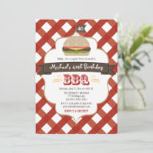 ANY AGE SURPRISE BBQ BIRTHDAY PARTY INVITATION (Standing Front)