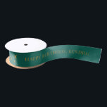 ANY AGE Teal Personalised Birthday Gift Satin Ribbon<br><div class="desc">This custom teal birthday ribbon with custom message and age is great for gift wrapping. It will make your gift boxes look really cute. Different colour options available.</div>