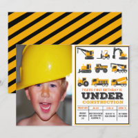 ANY AGE - Under Construction Birthday Invitation