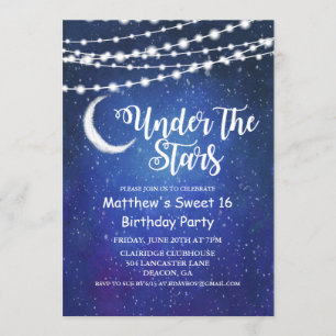 ANY AGE - Under the Stars Birthday Invitation