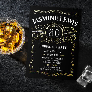 Any Age Vintage Whiskey Themed Surprise Birthday