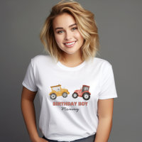 Any age Watercolor tractor birthday mum