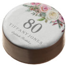 Any Age White Rose Floral 80th Birthday