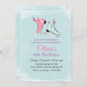 ANY AGE - Winter Ice Skating Birthday Invitation