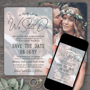 ANY Anniversary 2 Photo Overlay We Still Do Party Save The Date