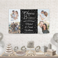 ANY Anniversary Cheers 4 Photo Black and White
