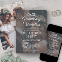 ANY Anniversary Party Elegant 2 Photo & QR Code