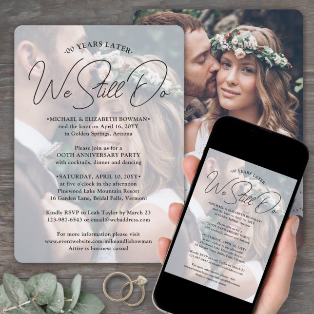 ANY Anniversary Party We Still Do Photo Overlay Invitation (Creator Uploaded)