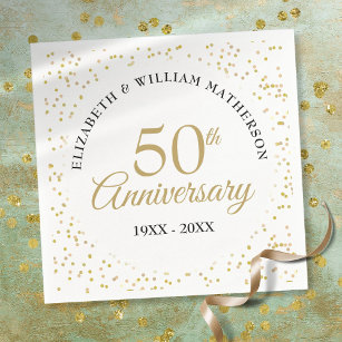 Any Anniversary Year Wedding Confetti Napkin