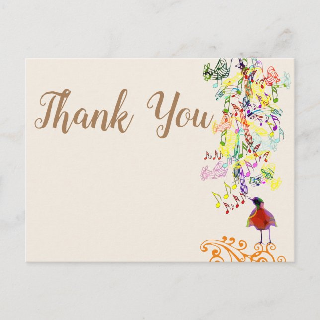 Any Background Colour A Little Birdie Told Me So Postcard (Front)