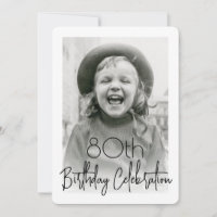 ANY Birthday 2 Photo Chic Stylish Typography Party