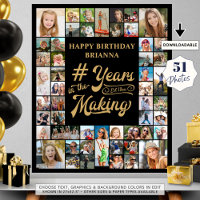 Any Birthday 51 Photo Collage Years in the Making