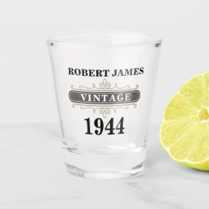 Any Birthday Age Vintage Shot Glass