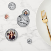 ANY Birthday Cheers Black and Grey 3 Photo