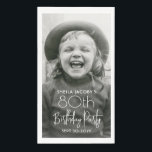 ANY Birthday Chic White Typography & Photo Party Napkin<br><div class="desc">Add an elegant touch to birthday party decorations with custom photo paper guest towels. The picture and all wording on this template are simple to personalise. The colours, font styles and overlay opacity can be easily changed with the Zazzle Design Editor tool. The elegant black and white design features trendy...</div>