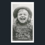 ANY Birthday Chic White Typography & Photo Party Napkin<br><div class="desc">Add an elegant touch to birthday party decorations with custom photo paper guest towels. The picture and all wording on this template are simple to personalise. The colours, font styles and overlay opacity can be easily changed with the Zazzle Design Editor tool. The elegant black and white design features trendy...</div>