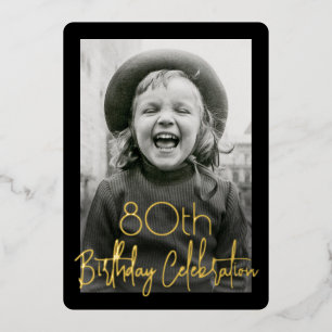 ANY Birthday Party 2 Photo Chic Black and Real
