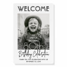 ANY Birthday Party Chic Typography Photo Welcome