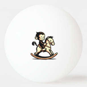 Any Color Monkey On Rocking Horse Ping Pong Ball