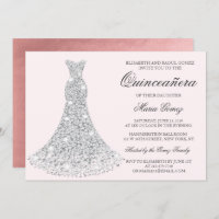 ANY COLOR - Quinceanera Birthday Invitation