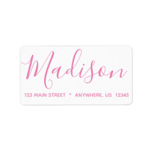Any Color - Script Name Return Address Labels
