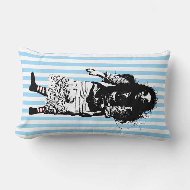 ANY COLOR STRIPED POSTERIZED Doll  Pillow (Front)