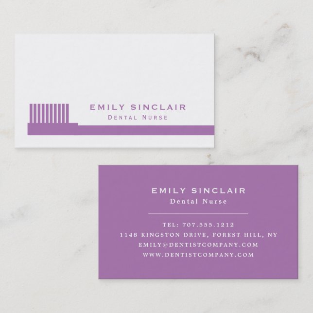 Any Color Toothbrush, Dentistry, Dentist Business Card (Front/Back)