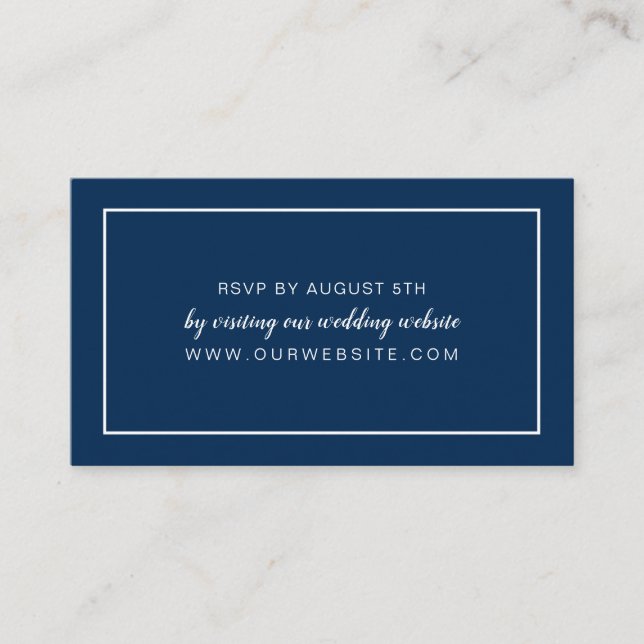 ANY COLOR wedding RSVP online card (Front)