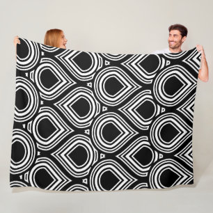 Any Colour Abstract Teardrop MCM Pattern Fleece Blanket