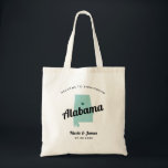Any Colour Alabama Destination Wedding Welcome Bag<br><div class="desc">Wedding weekend welcome gift bag for out of town guests to your wedding, featuring image of Alabama. You may edit the colours for any part of this design, as well as move the heart to the location of your wedding. To change colours, click personalise and then "edit using the design...</div>