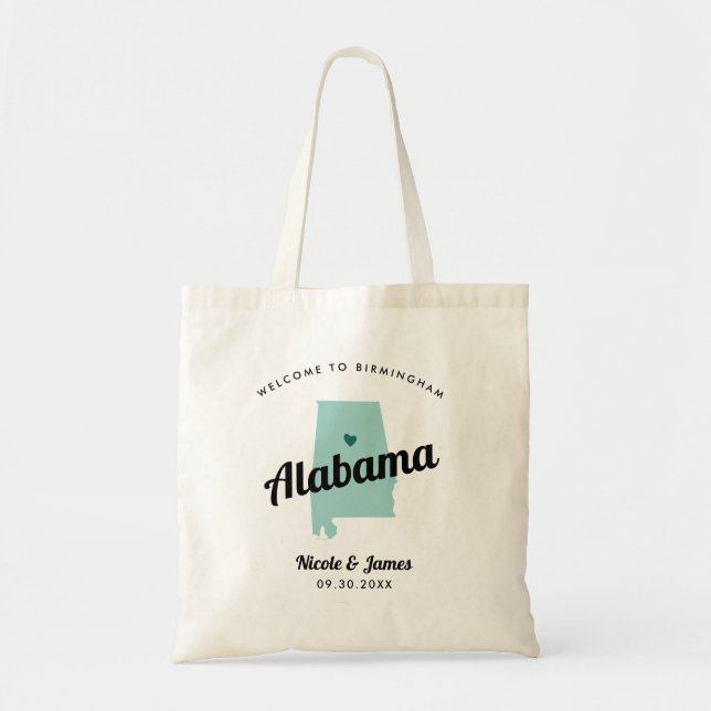 Any Colour Alabama Destination Wedding Welcome Bag (Front)