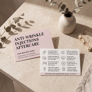 Any Colour Anti Wrinkle Injections Aftercare Card