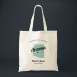 Any Colour Arizona Wedding Welcome Bag, Tote Bag<br><div class="desc">Wedding weekend welcome gift bag for out of town guests to your wedding, featuring image of Arizona. You may edit the colours for any part of this design, as well as move the heart to the location of your wedding. To change colours, click personalise and then "edit using the design...</div>