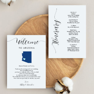 Any Colour Arizona Wedding Welcome Letter Itinerar
